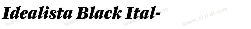 Idealista Black Ital字体转换